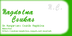 magdolna csukas business card