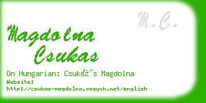 magdolna csukas business card